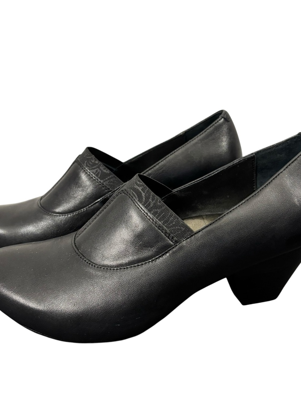 Dansko Black Leather Pump Cuban Heels Shoes Women’s US 6.5 EUR 37